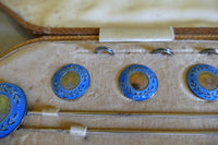 HENRY MATTHEWS Service de table ancien en argent et émail, Birmingham, 1910