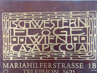 Original Advertising Plaque from the "Schwestern Flöge" Fashion Salon, Vienna – Casa Piccola, ca. 1904.