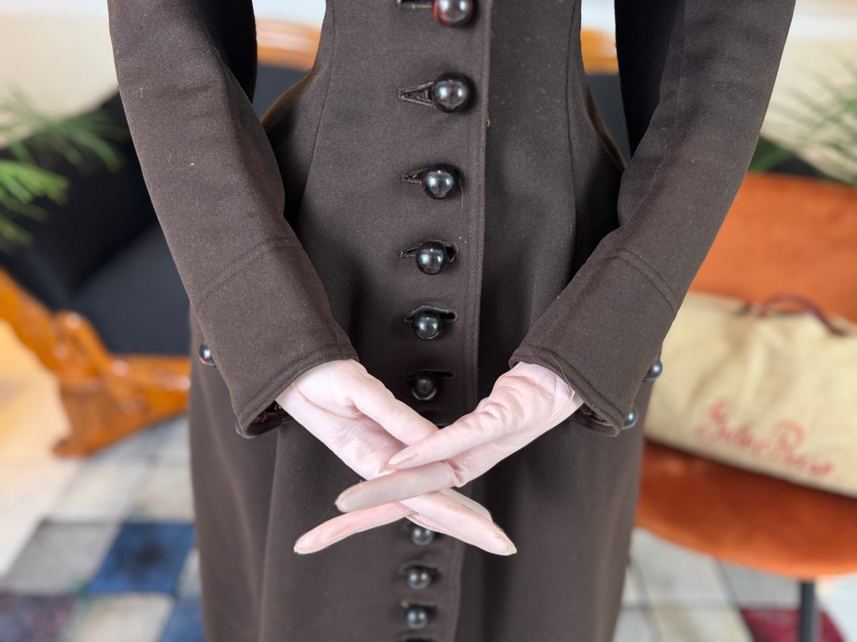 Ensemble de voyage victorien en laine avec sac assorti, Allemagne, vers 1898