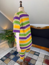 Striped Cotton Knit Bathing Suit Set, ca. 1926