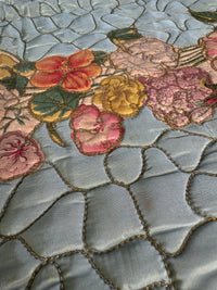 Antique Quilted Beach Bag, France, ca. 1926