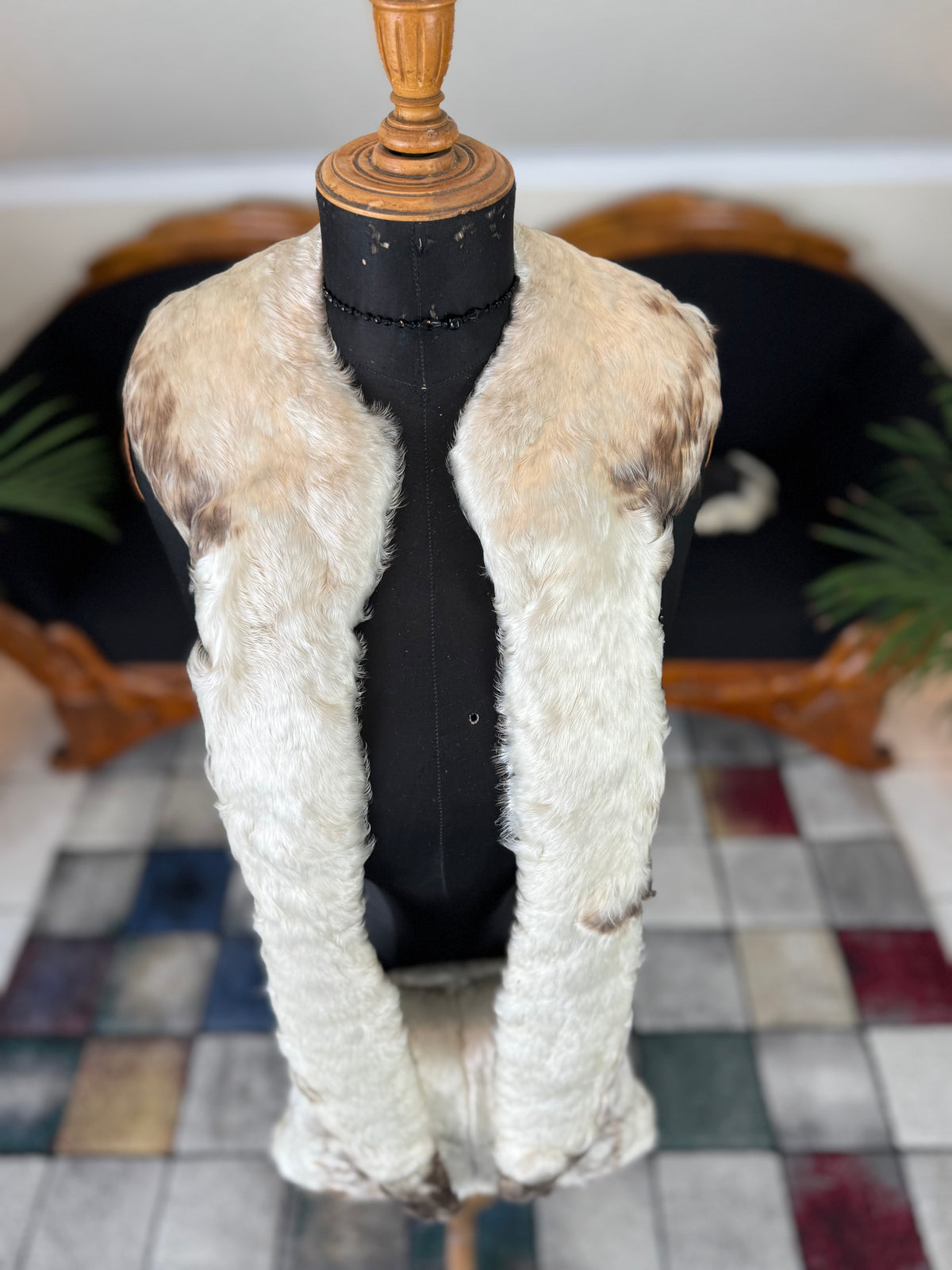 Goose Feather Collar Stole, Muff and Hat Appliqué, ca. 1890
