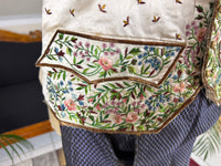Antique Waistcoat & Blue Silk Knee‑Length Trousers, ca. 1790 – Embroidered Floral Menswear Ensemble