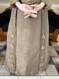 RILEY Silk Day Dress with Swallowtail Bodice, Stamford, ca. 1867