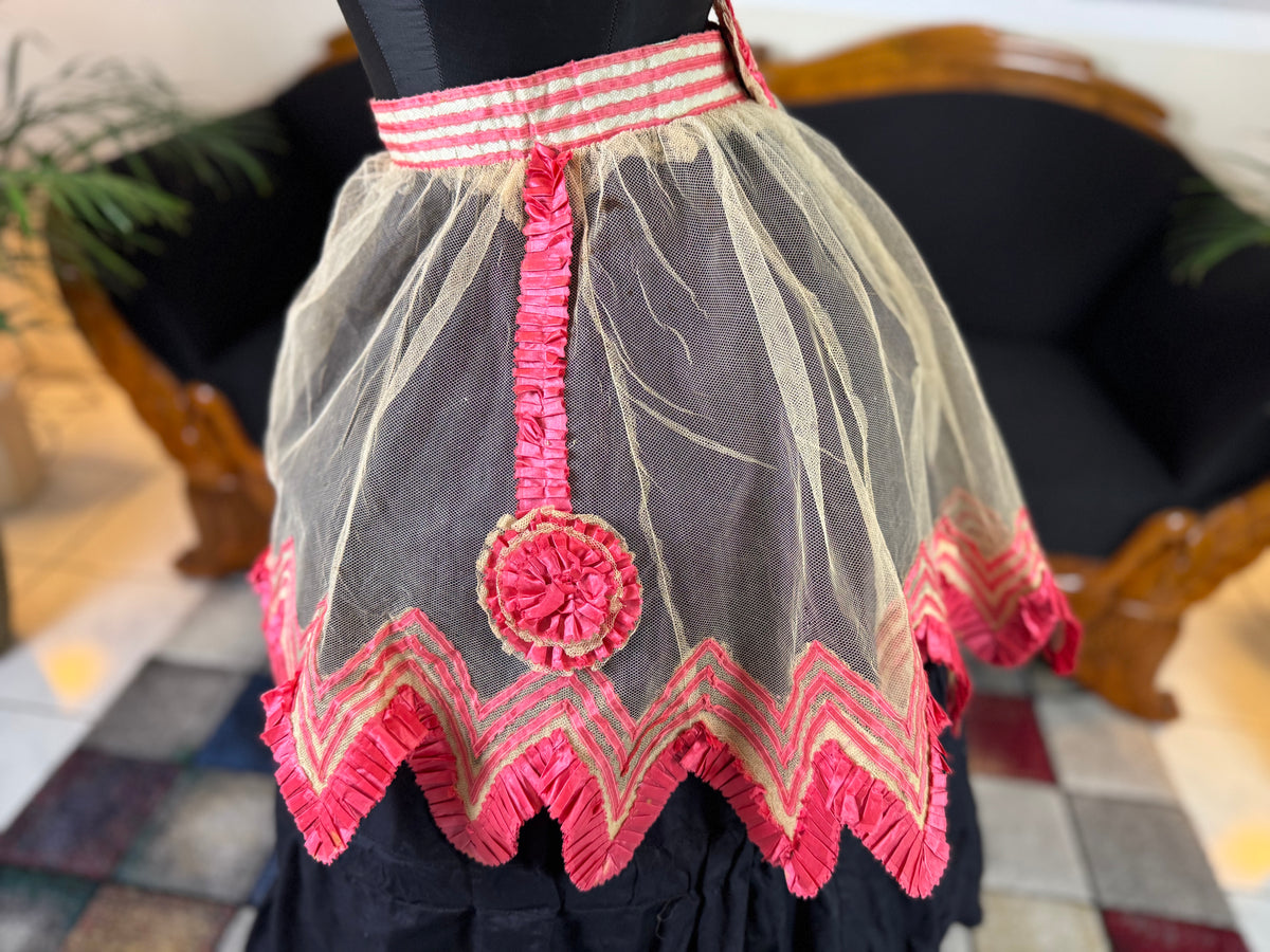 Jupe en tulle victorienne antique, vers 1858