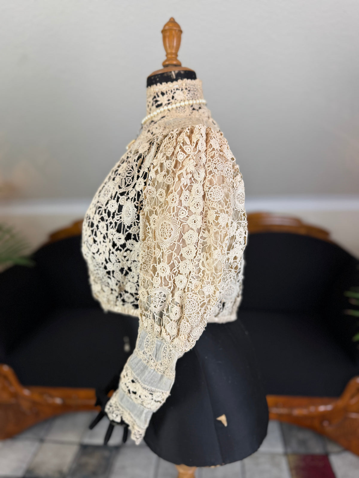 Irish Crochet Lace Blouse, ca. 1901