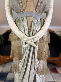 Antique GUSTAVE BEER Evening Dress – Silk Chiffon & Velvet, Paris Couture ca. 1912