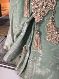 Antique ROUFF Paris Green Velvet Evening Dress – Victorian Couture ca. 1898