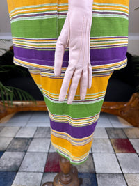 Striped Cotton Knit Bathing Suit Set, ca. 1926