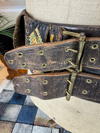 Traditional Leather Satchel with Feather-Quill Embroidery – Transylvania, ca. 1810