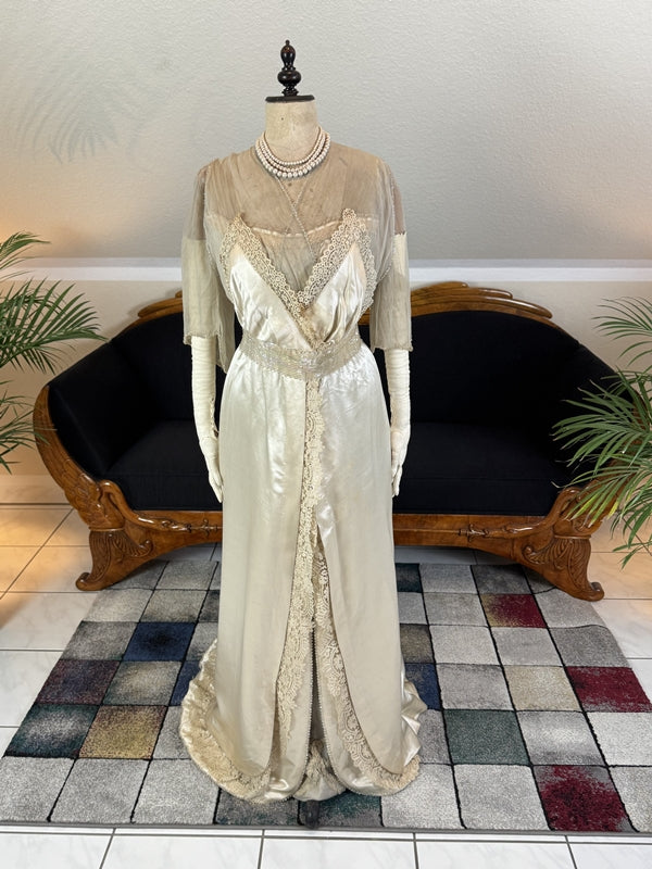 1910s evening dress throwback to June 2023 and my 1910s evening gown at Kasteel d'Ursel