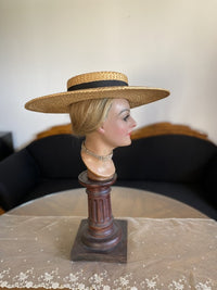 ROBERT HEATH Antique Ladys Straw Hat, England, ca. 1899
