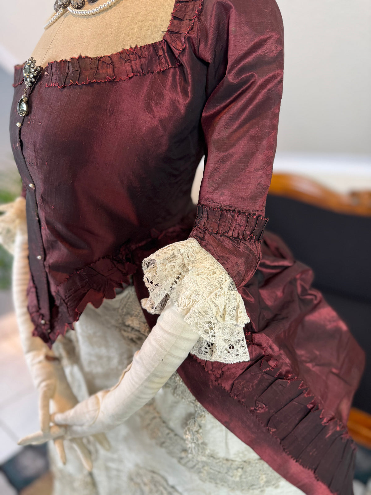 Rococo Robe à la Polonaise and Petticoat, ca. 1775