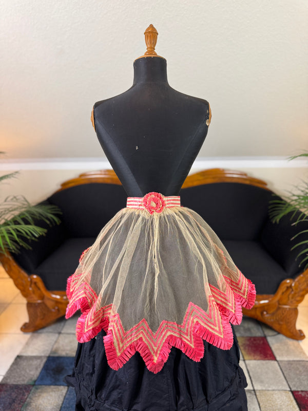 Jupe en tulle victorienne antique, vers 1858