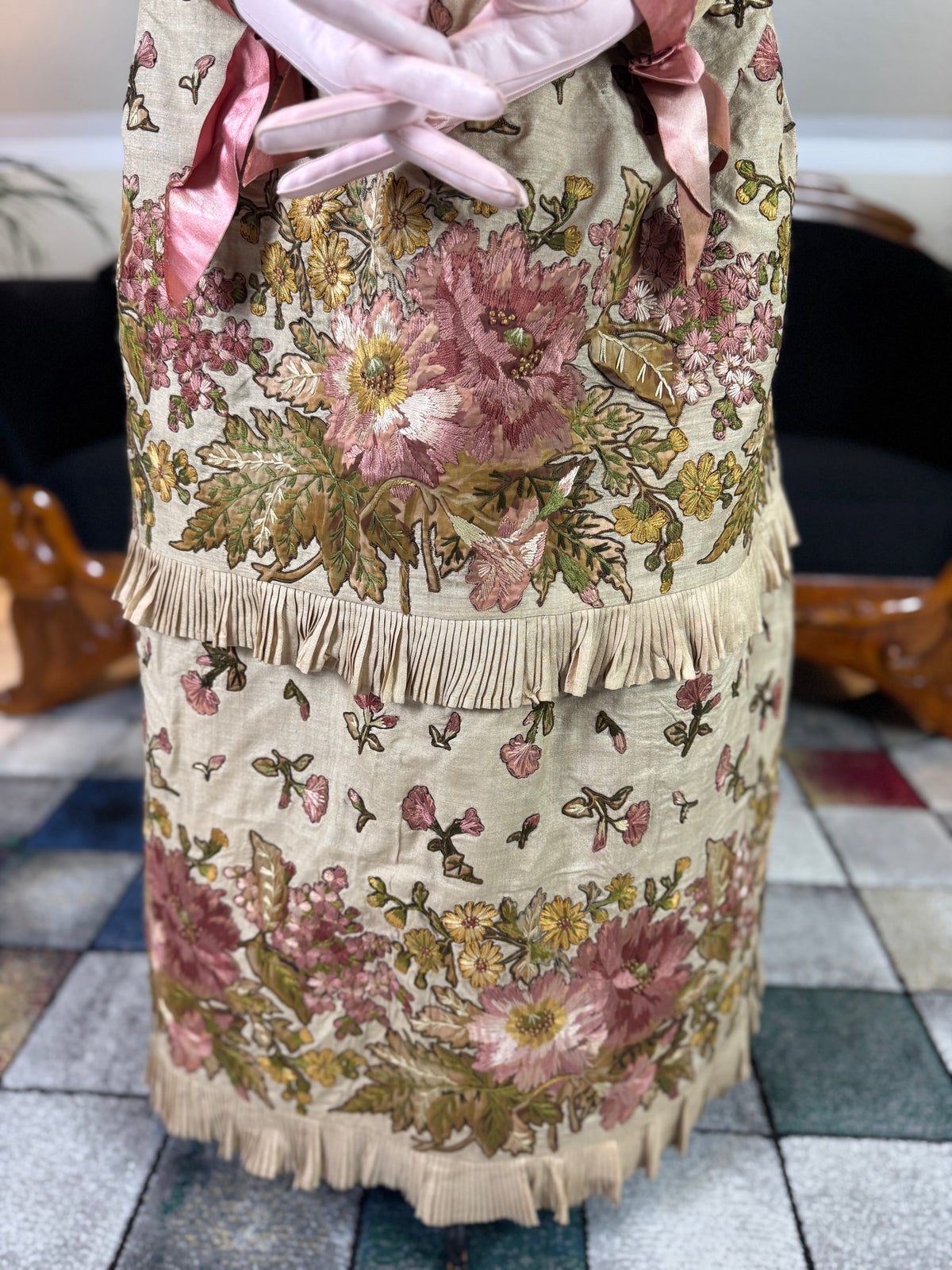 Antique Magnificent Reception Dress, ca. 1895