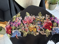 Wool Scarf with Embroidered Floral Motifs, ca. 1900