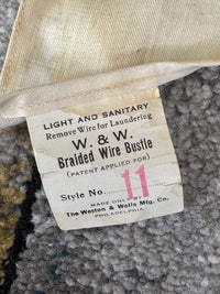 W & W Bustle Pad, Philadelphia, 1890s – Cotton and Steel Coil Victorian Undergarment