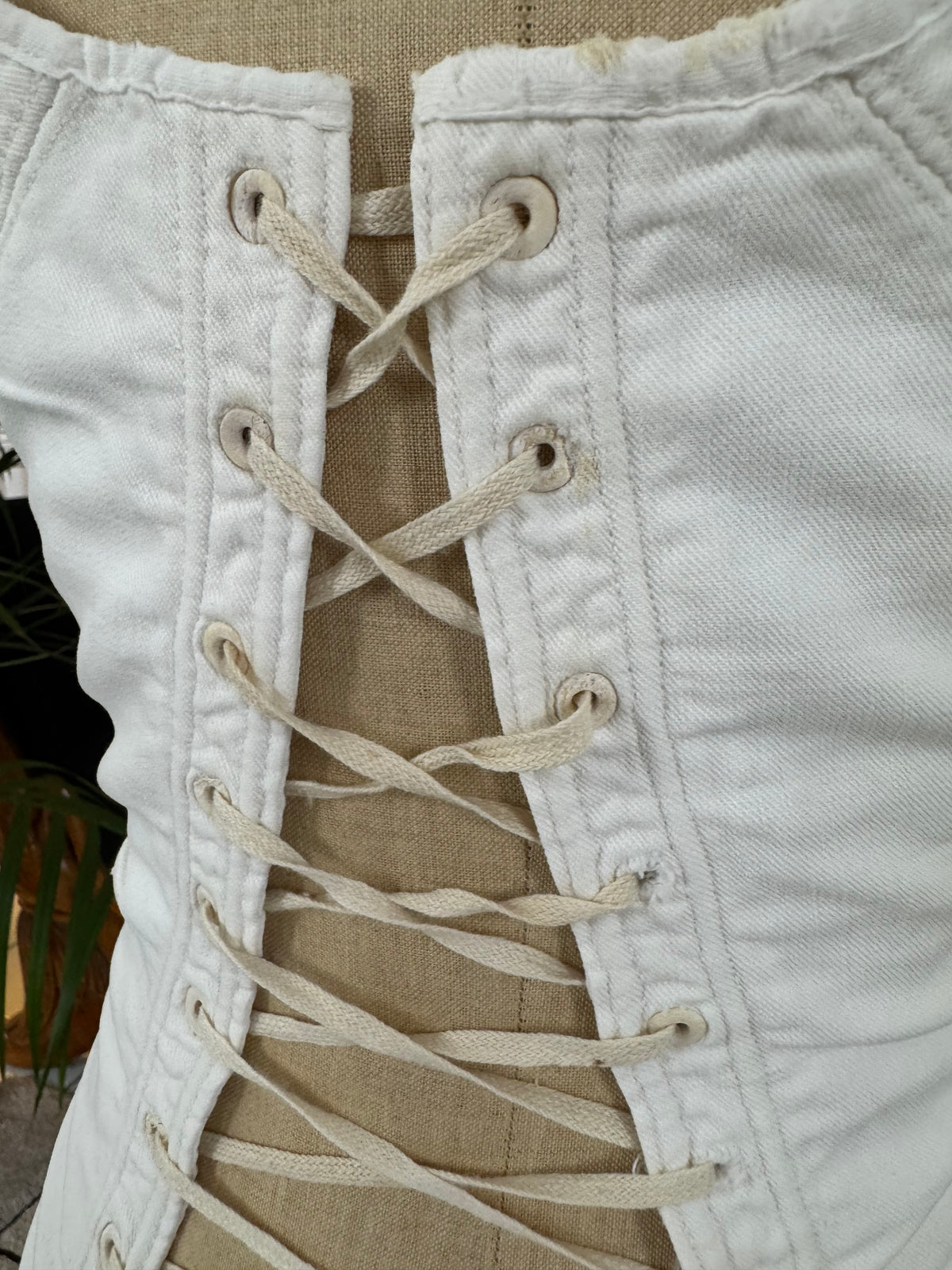 Corded Cotton Corset, ca. 1825–1830 – Regency Fashion, Rare Early 19th‑Century Example
