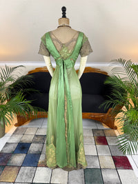 ALBERT FRANCK Jugendstil Abendkleid, Frankfurt am Main, ca. 1911 – Seltenes Hoflieferantenkleid