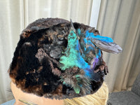ROYAL Beaver Fur and Bird Hat, from the estate of Princess Clementine d'Orléans, Princess of Saxe-Coburg and Gotha-Koháry, ca. 1860