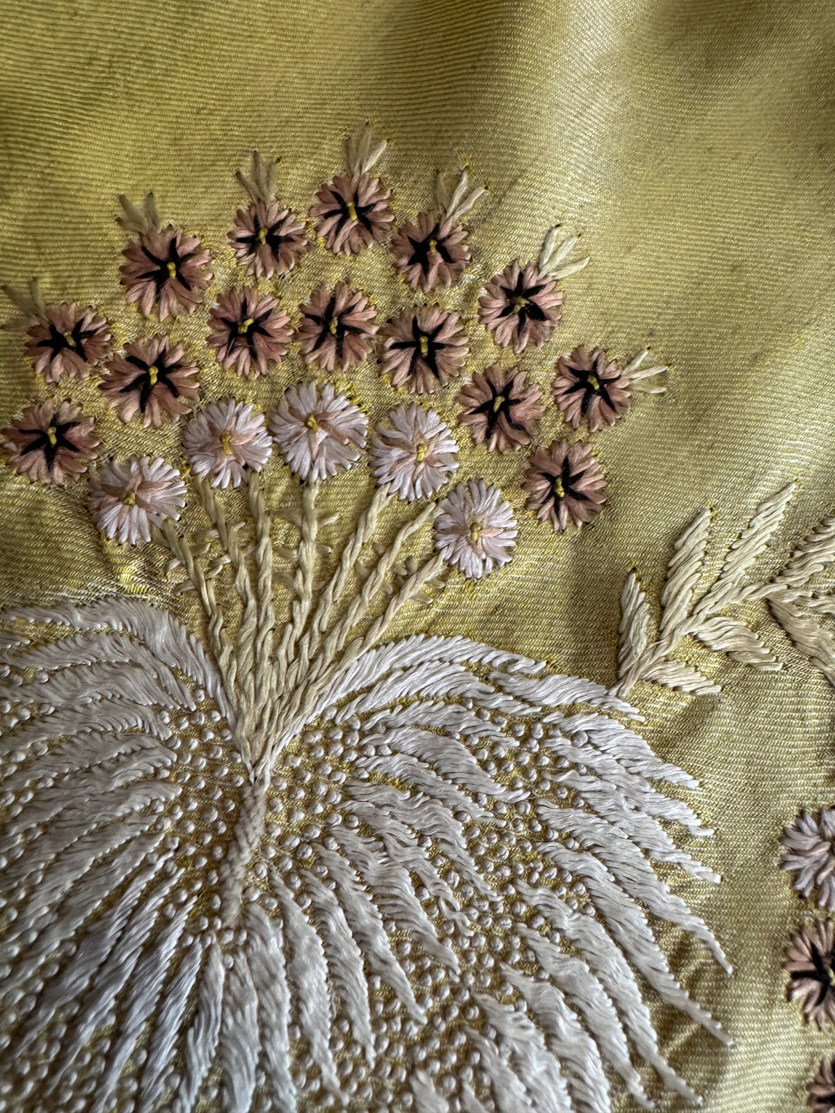 Regency Shawl with Prince of Wales’s Feathers Embroidery, ca. 1805