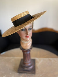 ROBERT HEATH Antique Ladys Straw Hat, England, ca. 1899