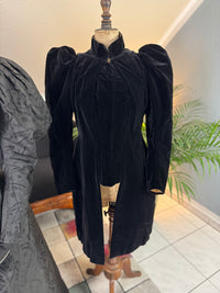 Victorian Silk Dress with Velvet Coat, ca. 1895 - Authentic American Antique Fashion