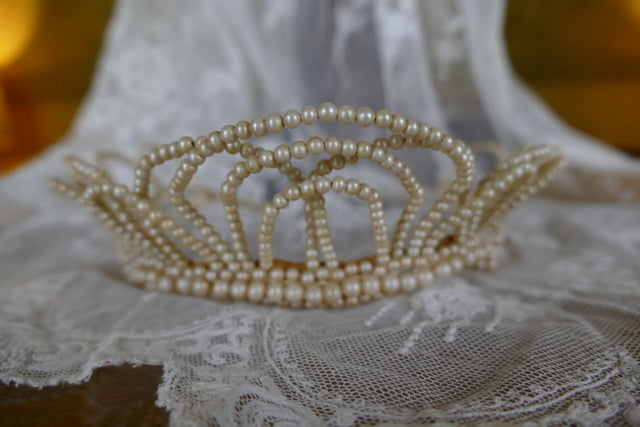 Couronne de cire ancienne, Mode de Paris, années 1920