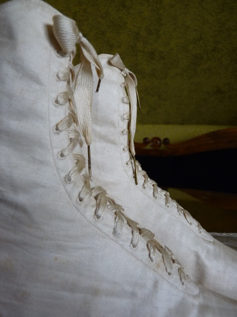 Sport Cotton Sateen Lace Boots, ca. 1875
