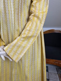 Robe du soir Empire en soie à motifs, vers 1810