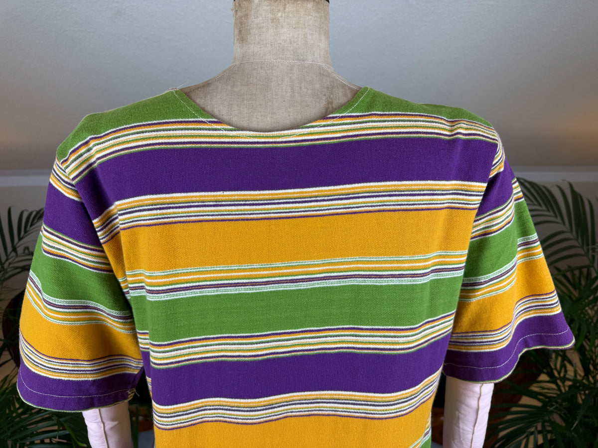 Striped Cotton Knit Bathing Suit Set, ca. 1926