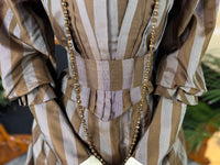 Antique Victorian Striped Day Dress – American Silk Ensemble circa 1891
