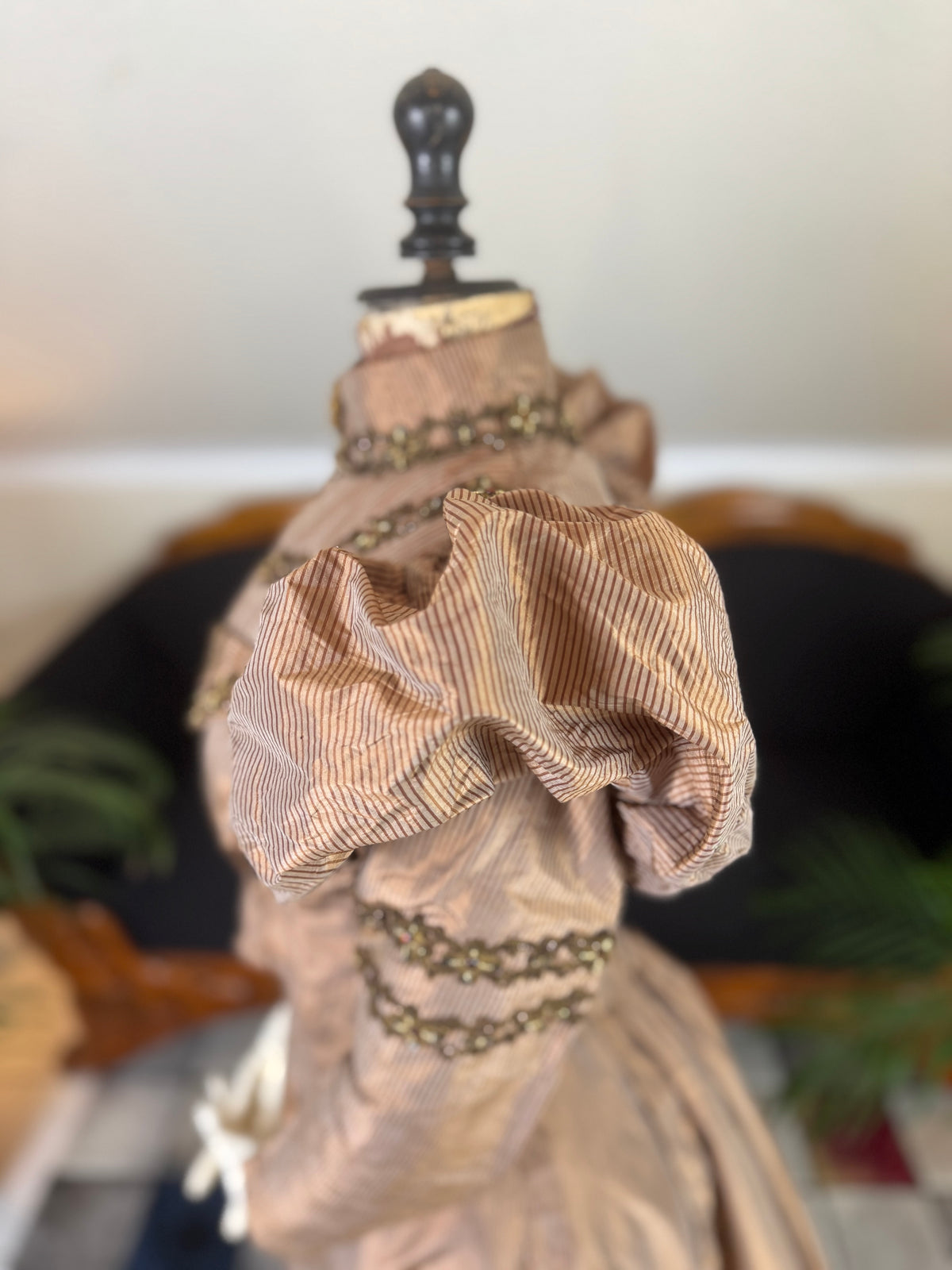 Antique Victorian Paper Silk Day Dress – England circa 1898