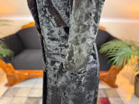Edwardian ca. 1904 Long Black Faux Beaver‑Fur Coat – Victor Tailoring Co., Chicago