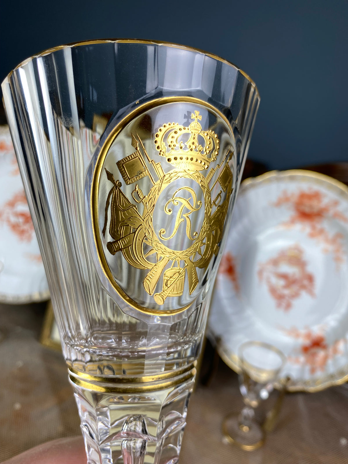 Red Wine Glass, Gräflich Schaffgotsch's Josephinenhütte, Kaiser Wilhelm II, ca. 1912