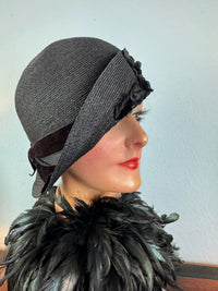Antique Asymmetrical Straw Hat, England, ca. 1920