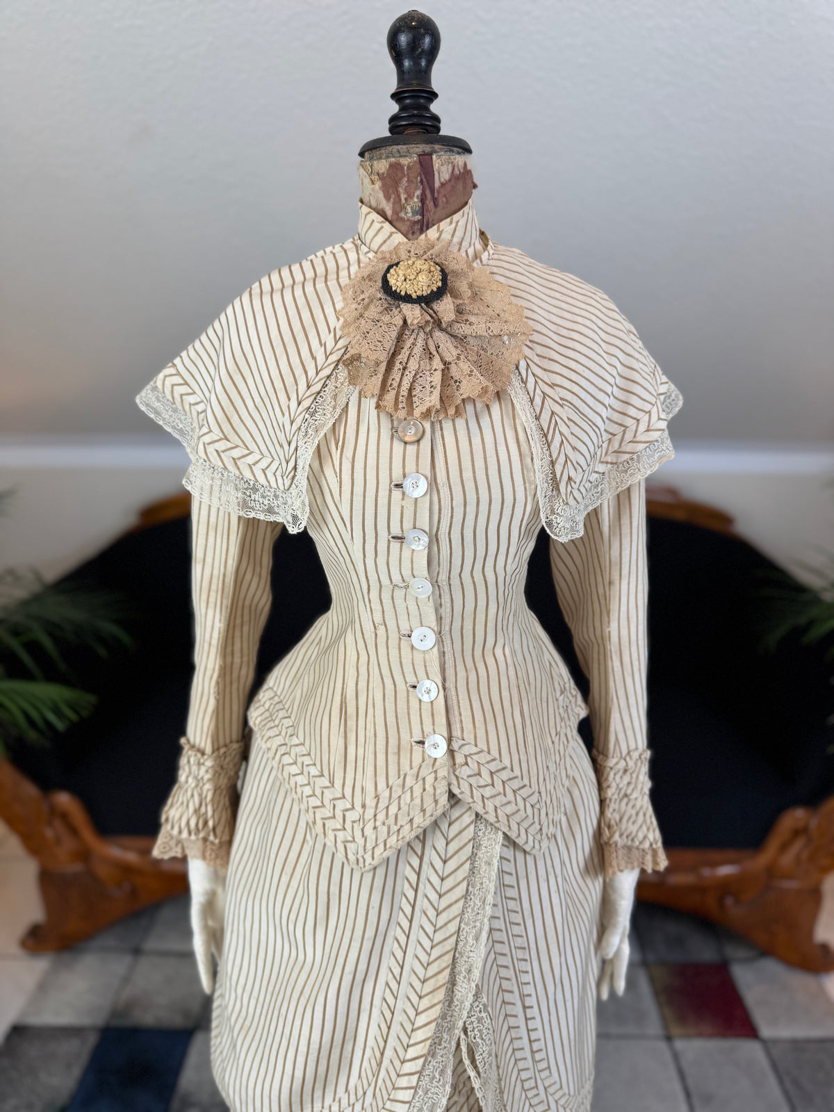 Antique Victorian Travel Dress, ca. 1883