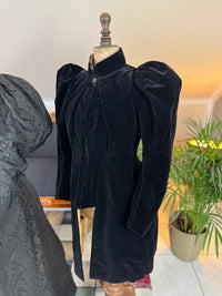 Victorian Silk Dress with Velvet Coat, ca. 1895 - Authentic American Antique Fashion