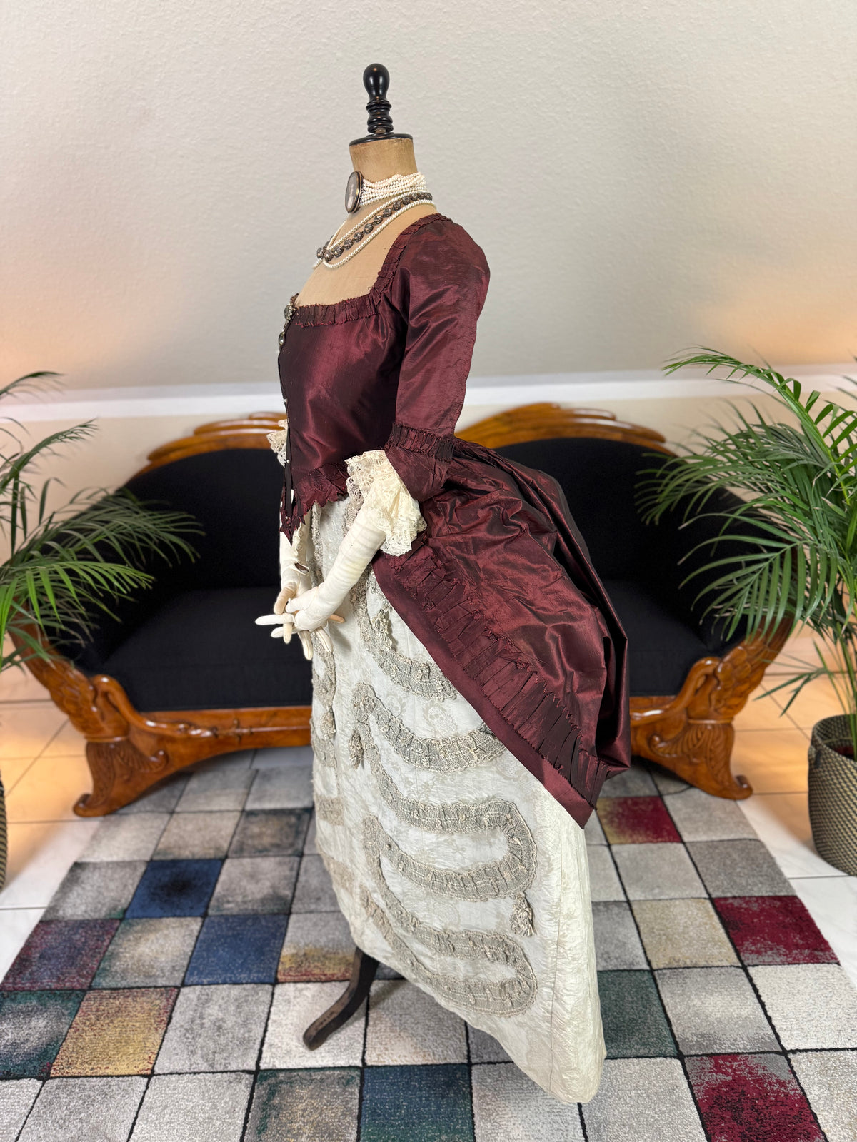 Rococo Robe à la Polonaise and Petticoat, ca. 1775