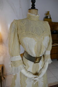 MACHERET Society Dress, New York & Paris, ca. 1901
