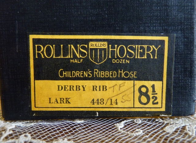 ROLLINS HOSIERY Antique Ribbed Stockings, 1920s