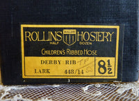 ROLLINS HOSIERY Antique Ribbed Stockings, 1920s