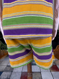 Striped Cotton Knit Bathing Suit Set, ca. 1926