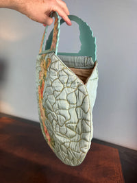 Antique Quilted Beach Bag, France, ca. 1926