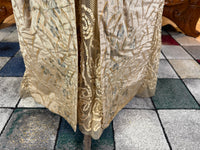 Antique Edwardian Evening Dress ca. 1908 – Painted Silk Panels & Crochet Lace Couture