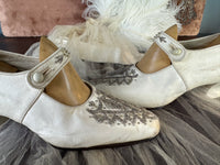 Antique Evening Shoes in Goatskin Leather, England, ca. 1907