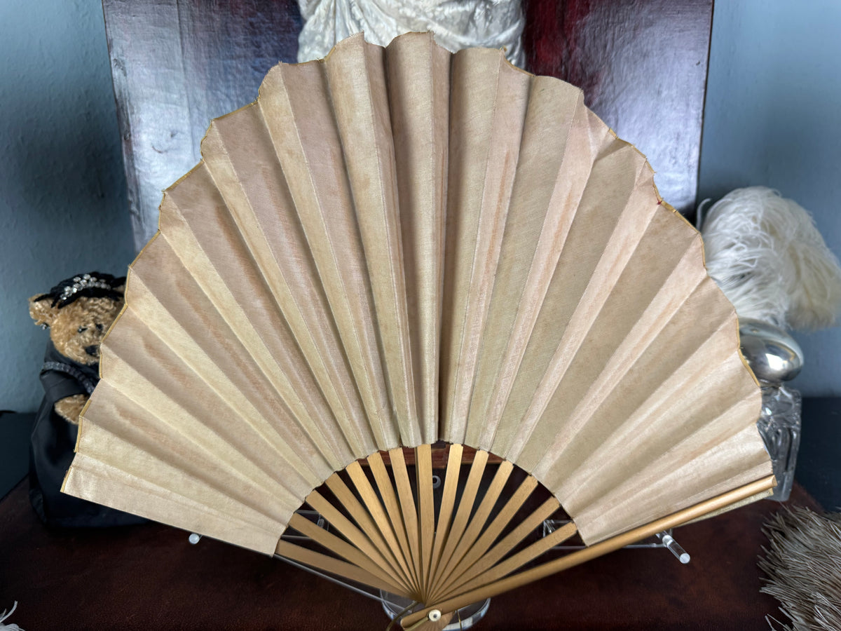 Set of Four Feather Fans and Three Antique Hand Fans – Late 19th to Early 20th Century