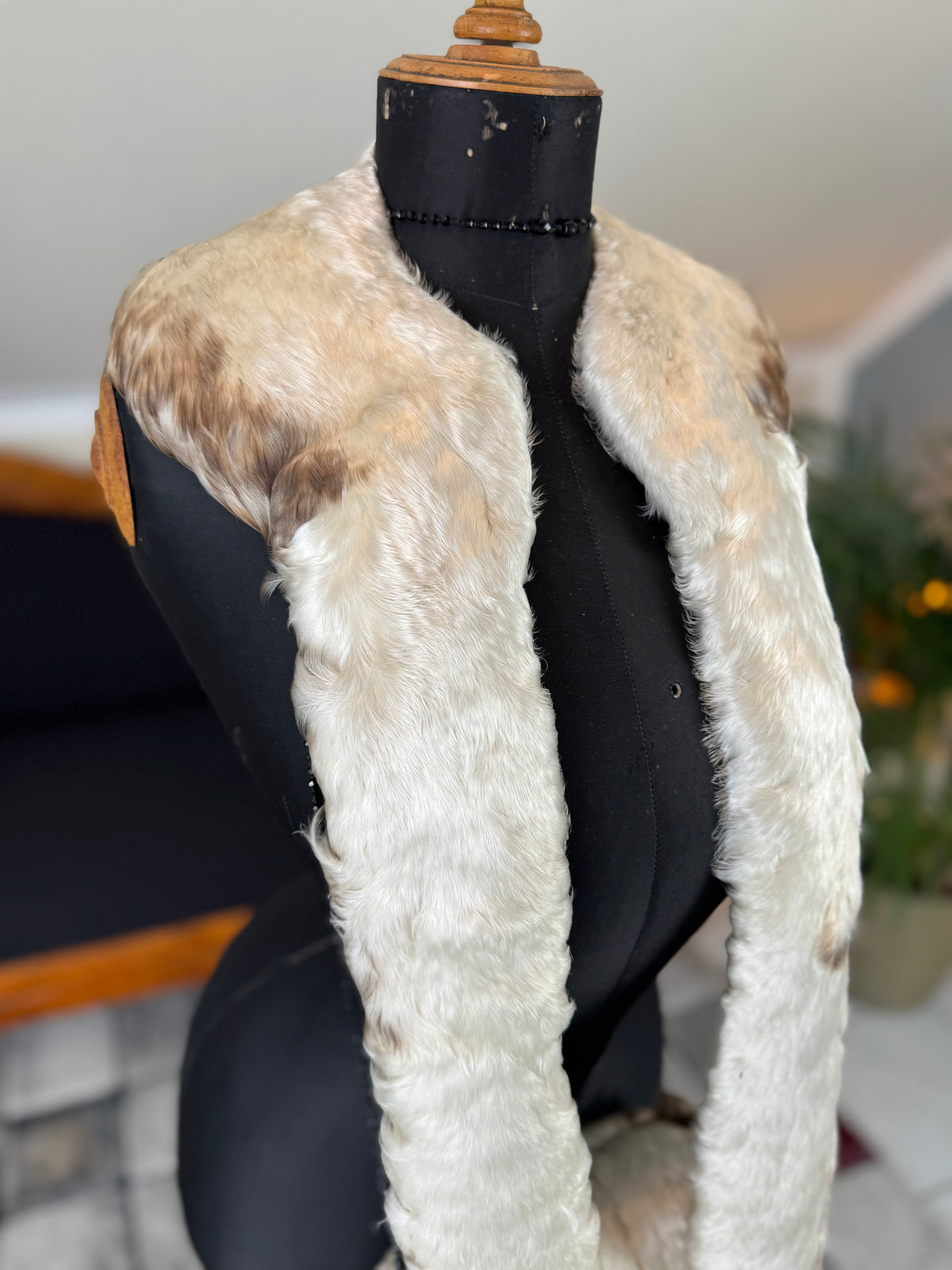 Goose Feather Collar Stole, Muff and Hat Appliqué, ca. 1890