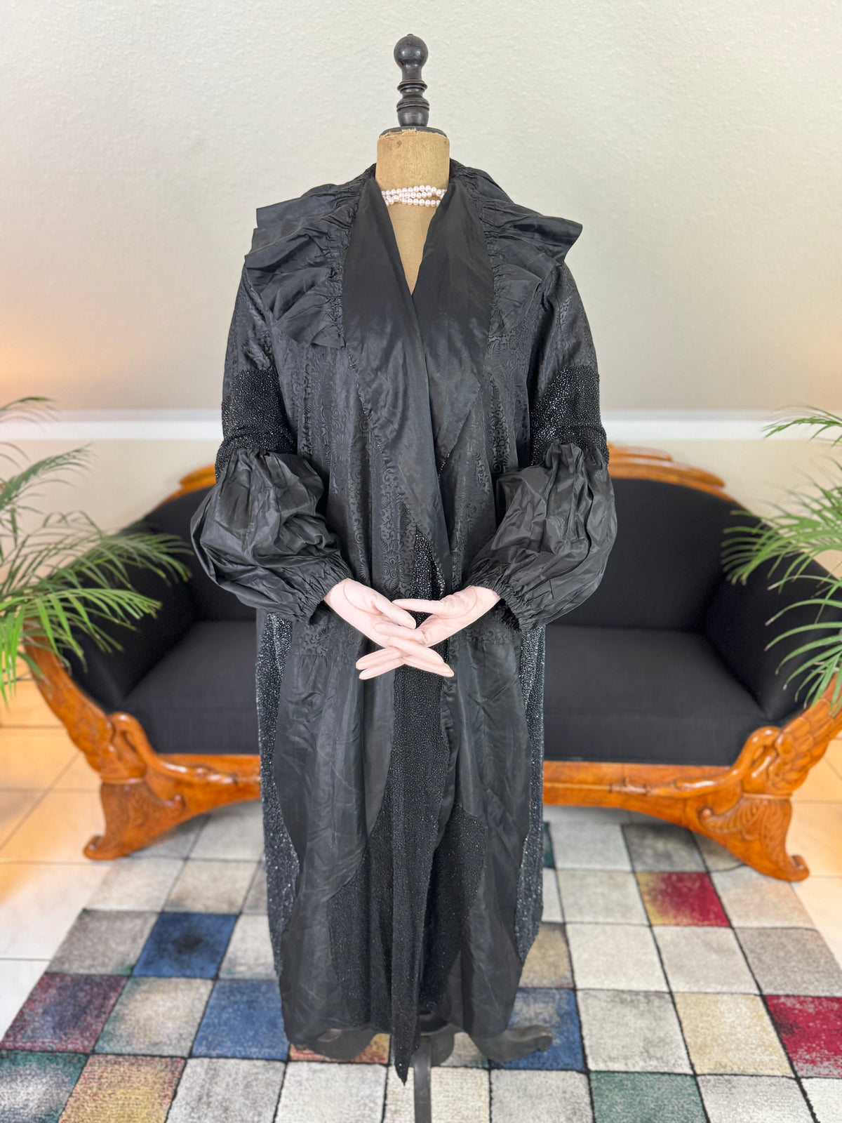 HERMINE GRÜNWALD Antique Opera Coat, Vienna, ca. 1918