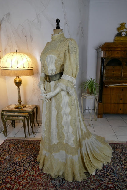 MACHERET Society Dress, New York & Paris, ca. 1901